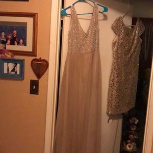 2 party or formal dresses. The same designer